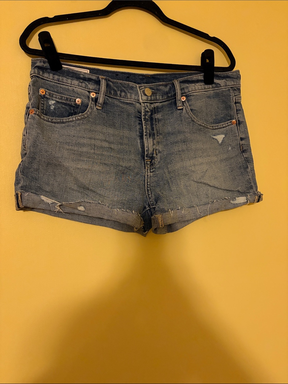GAP Medium Wash Blue Denim Cutoff Shorts
